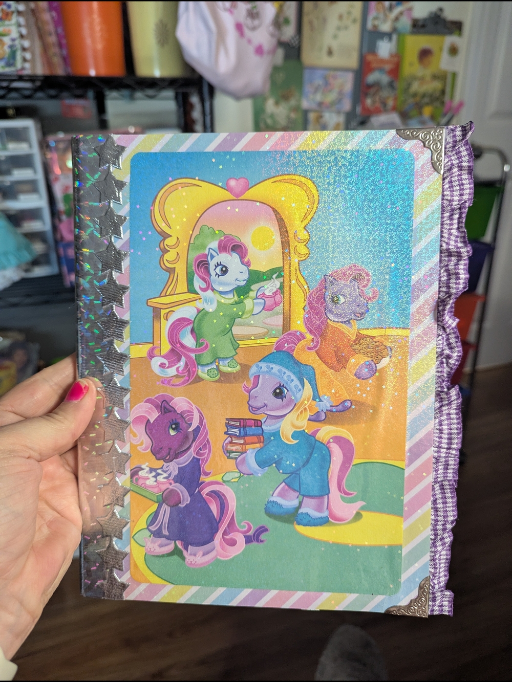 My Little Pony Glittery Purple Kids Notebook - Cute Pony Cover